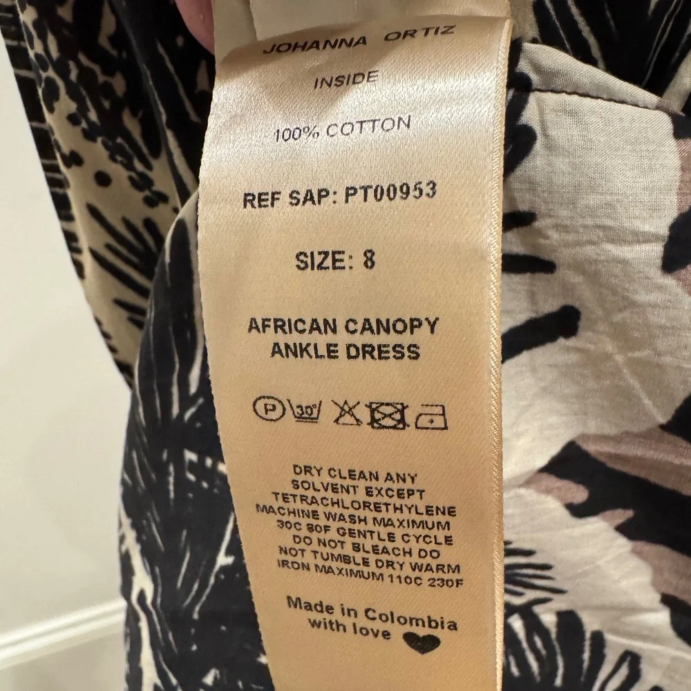 JOHANNA ORTIZ  $850 African Canopy Ankle Dress  NWT Size 8 - Picture 9 of 9